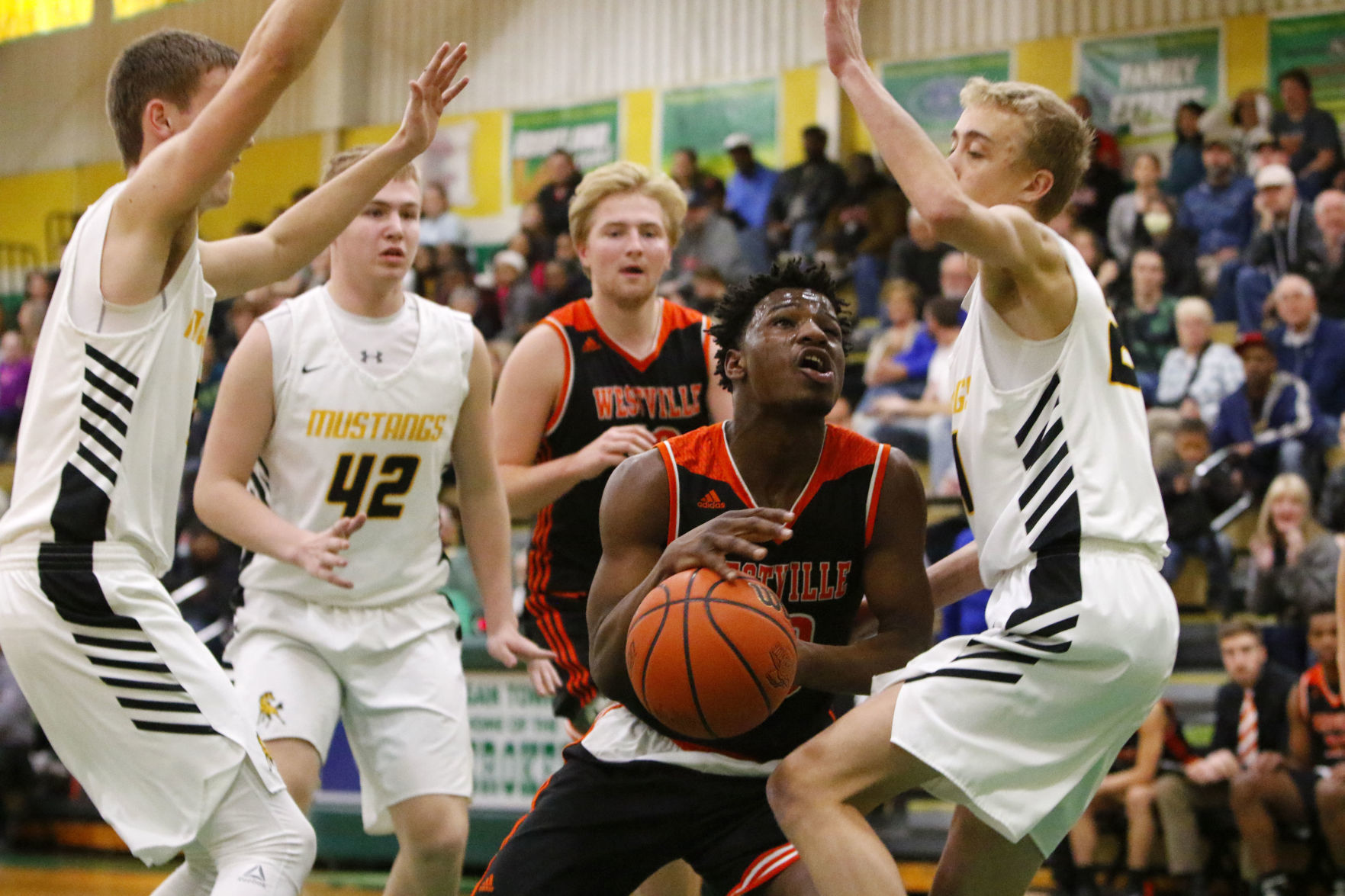Boys basketball Class A sectional semifinal - Westville vs. Kouts